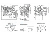 Дизельный двигатель YANGDONG YD4105ZLD (55кВт / 75лс / 1500)( 60кВт / 81лс / 1800)( 65кВт / 88лс / 2200)